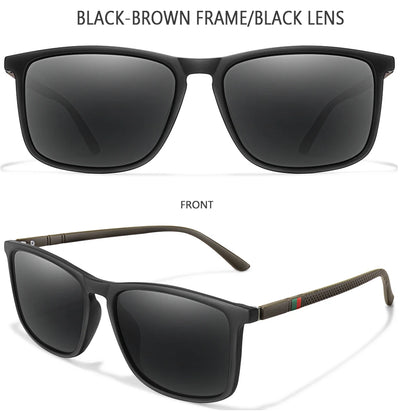 Luxury Square Vintage Polarized Sunglasses for Men & Women – UV400 Cycling, Driving, Fishing Eyewear