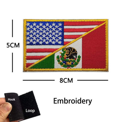 Mexico Flag Eagle Skull Patch - Embroidered Fabric & PVC Tactical Applique Badge for Bags and Gear