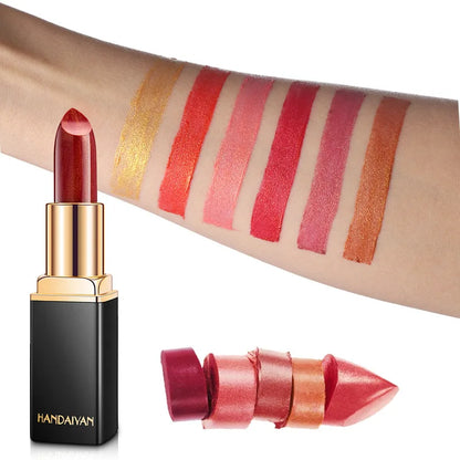 Handaiyan 9 Colors Lipstick – Glitter, Matte, Velvet, Nude, Shimmer, Sexy Red, Long-Lasting, Waterproof Professional Makeup