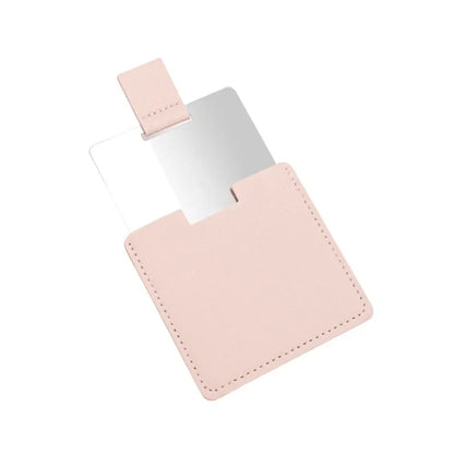 Ultra-Thin Stainless Steel Makeup Mirror - Mini Portable Pocket Hand Cosmetic Mirror & Personalized Beauty Gift