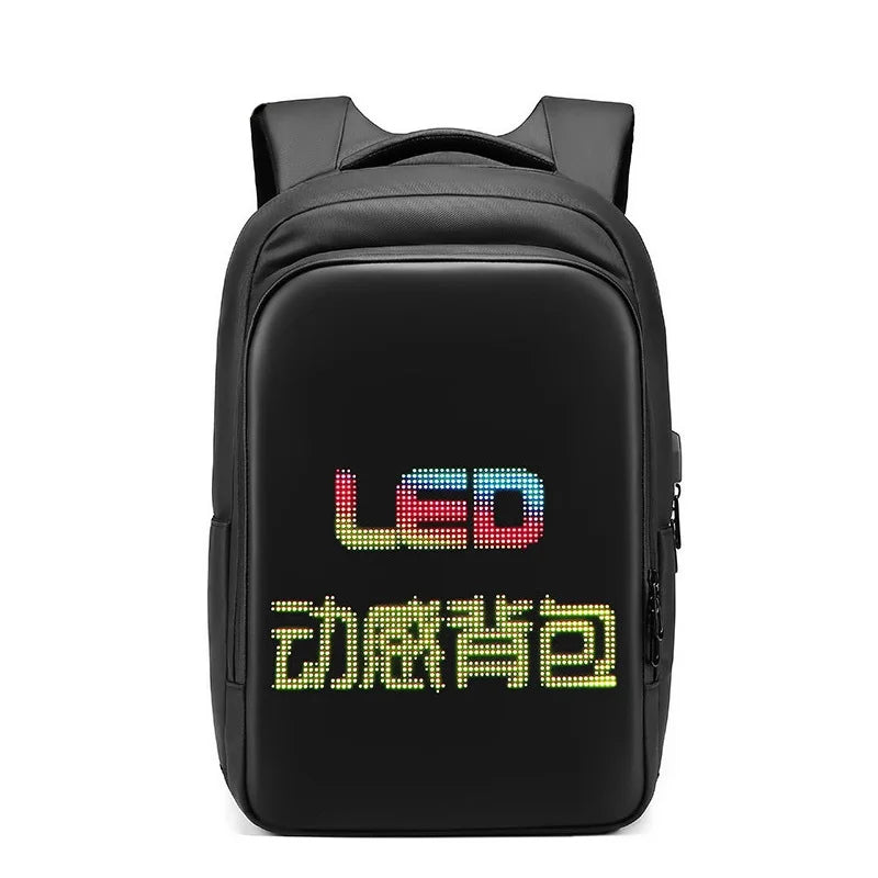 LED Display Laptop Backpack — 15.6” Smart Business & School Travel Bag for Men & Women