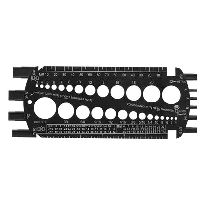 Portable Thread Checker Gauge - Metric & Imperial Screw Nut and Drill Bit Measuring Tool for Accurate Sizing