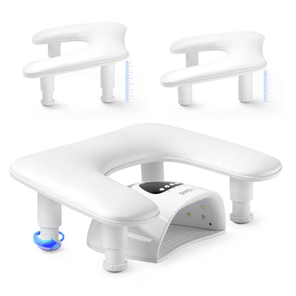 U-Shaped Nail Arm Rest Stand - Adjustable Manicure Pillow with Microfiber PU Leather Cushion for Hand Rest