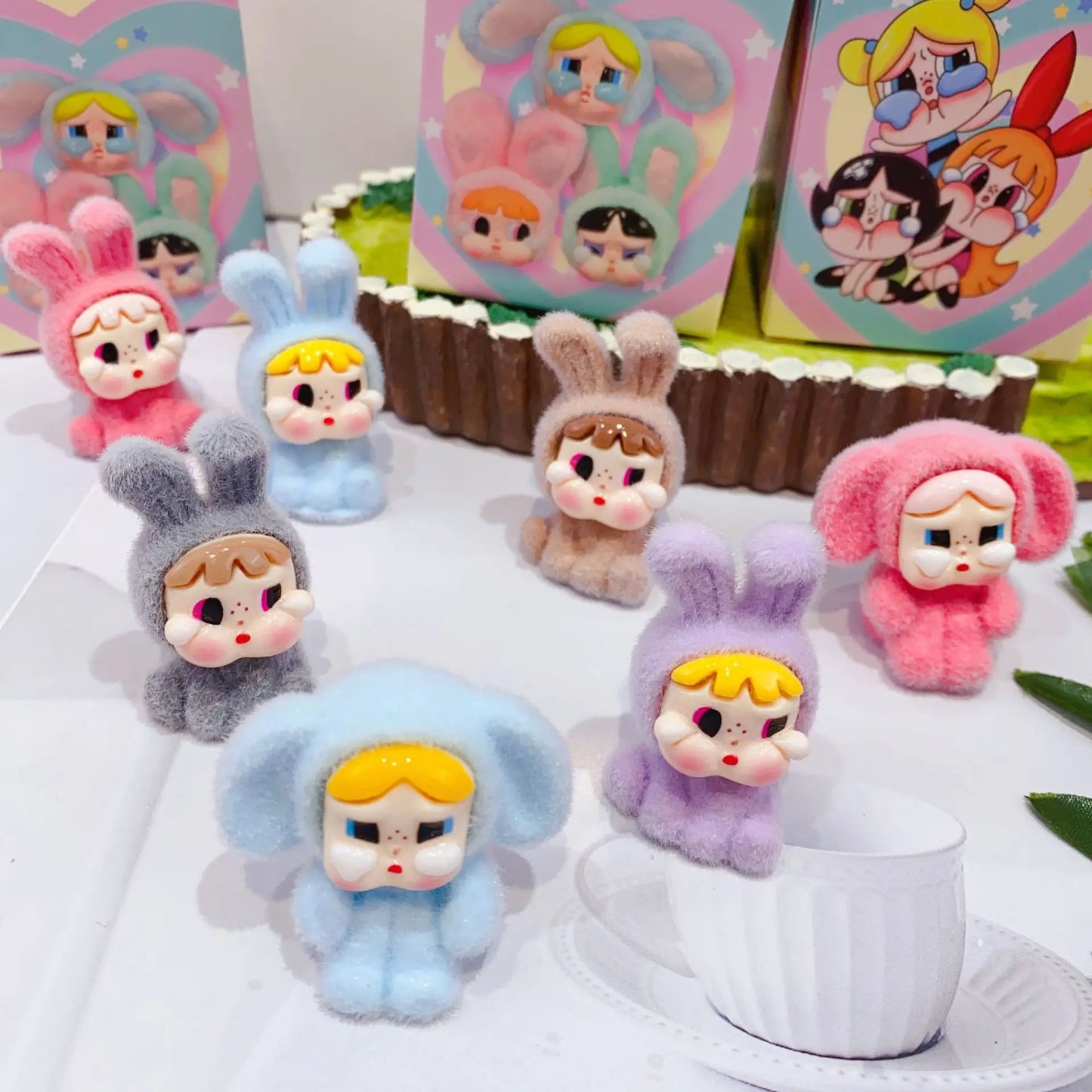 12pcs Mini Labubu V1 & V2 “Have A Sit” Figures – Cute Flocking Doll Collection & Decor Accessories