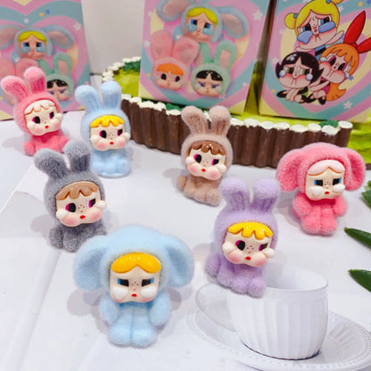 12pcs Mini Labubu V1 & V2 “Have A Sit” Figures – Cute Flocking Doll Collection & Decor Accessories
