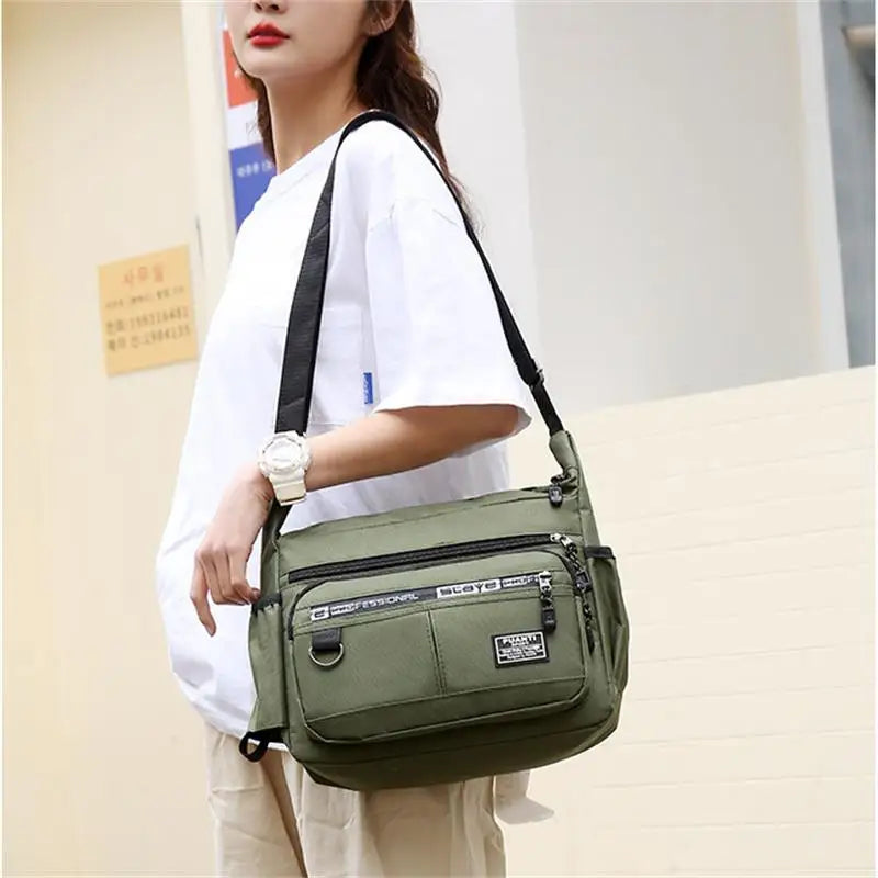 Men's Messenger Bag | Crossbody Shoulder Sling Pack | Waterproof Oxford Packs for Work Business | Small Satchel Purse