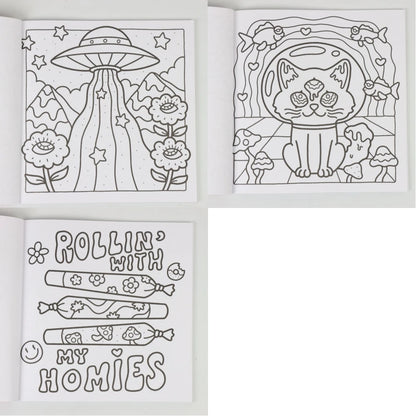 Into the Garden Coloring Book for Adults & Teens - Bold & Simple Designs with Plants, Flowers & Cute Animals