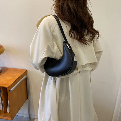 Fashion Luxury PU Leather Hobo Shoulder Bag – Small Clutch Handbag, Underarm Purse, Travel Tote for Women
