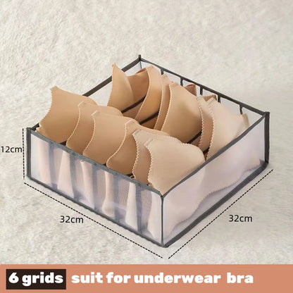 Underwear & Socks Organizer Box – Drawer Dividers for Bras, Pants, Scarves, Ties, Jeans, and Clothing Storage