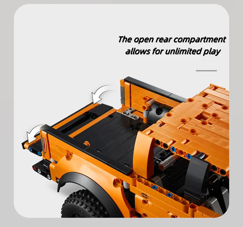 New 1379PCS Ford Raptors F150 Pickup Truck Building Blocks – Technical Sports Car Model Bricks for Kids Racing Vehicle Toy Gifts