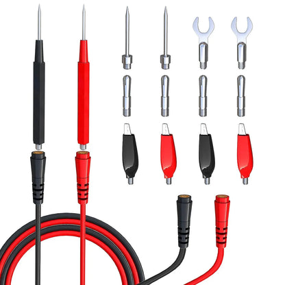 16PCS Multimeter Test Leads Kit - Replacement Test Wire Set with Alligator Clips, Banana Plugs Test Probes, for Multimeter