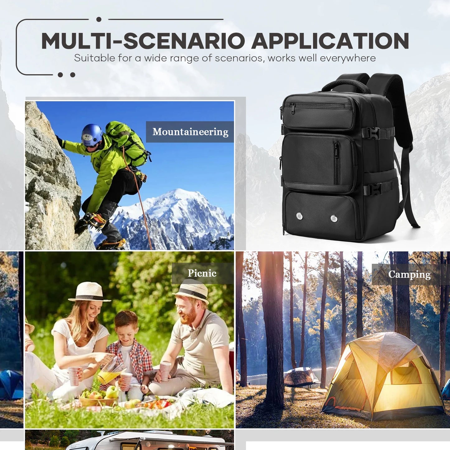 Travel Backpack 40x20x25cm – Airplane Cabin Bag, Anti-Theft Laptop Bag for Men & Women Sports & Trekking