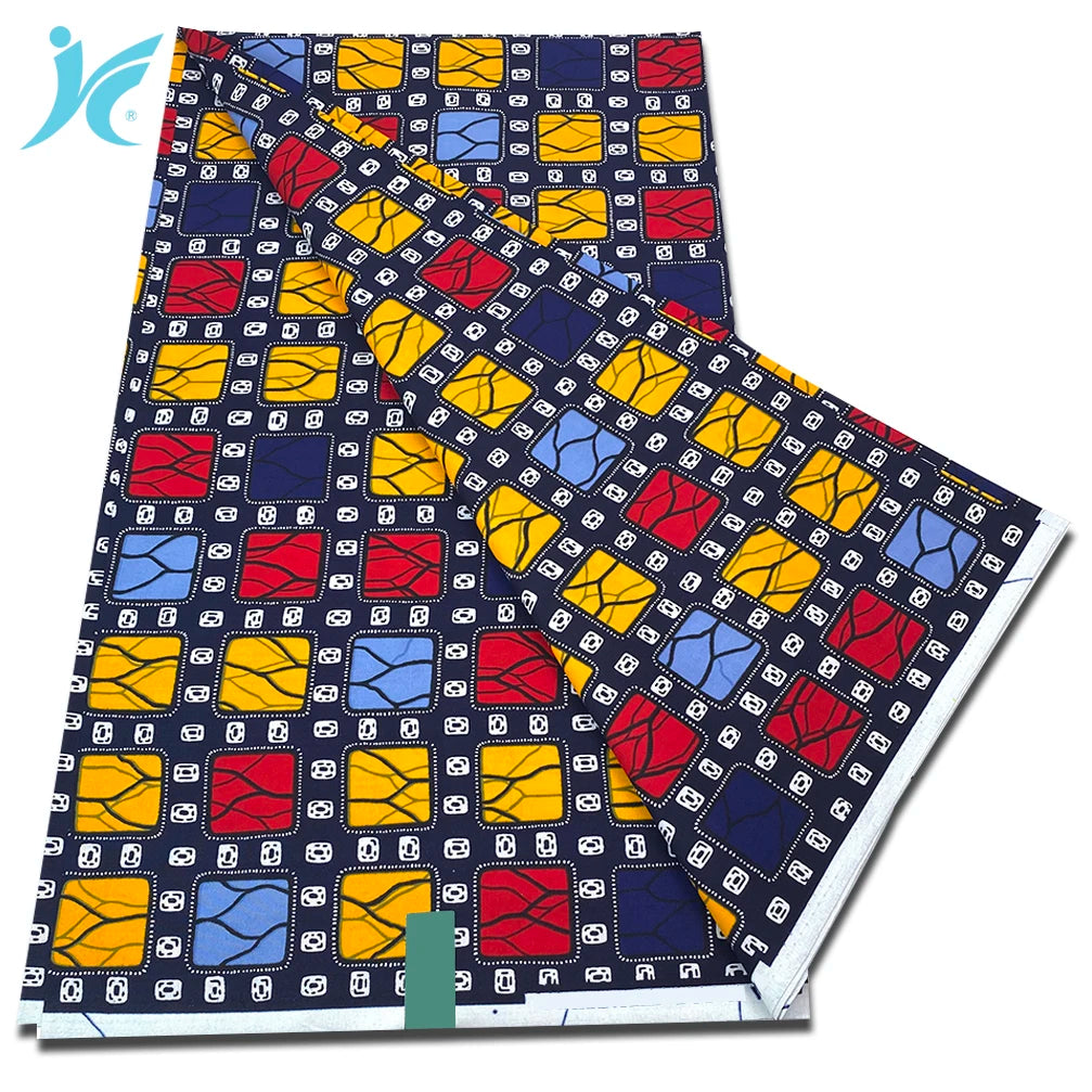 Classic African Wax Fabric - 100% Cotton Soft Ankara Pagne for Women's Dresses