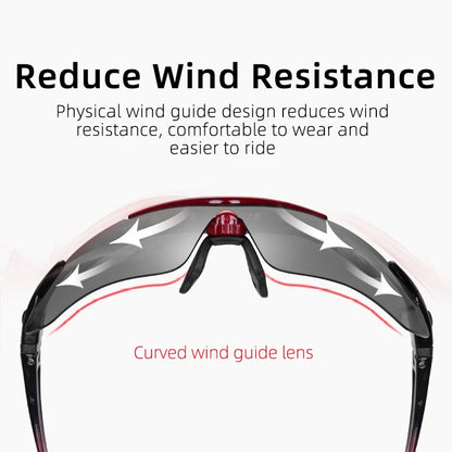 ROCKBROS Cycling Sunglasses — Polarized Photochromic MTB Sports Goggles with 5/3 Lenses