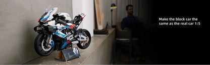 New Motorcycle Building Blocks – Simulation Model, Assembly Decoration Toy for Boys, Educational Creature Gift