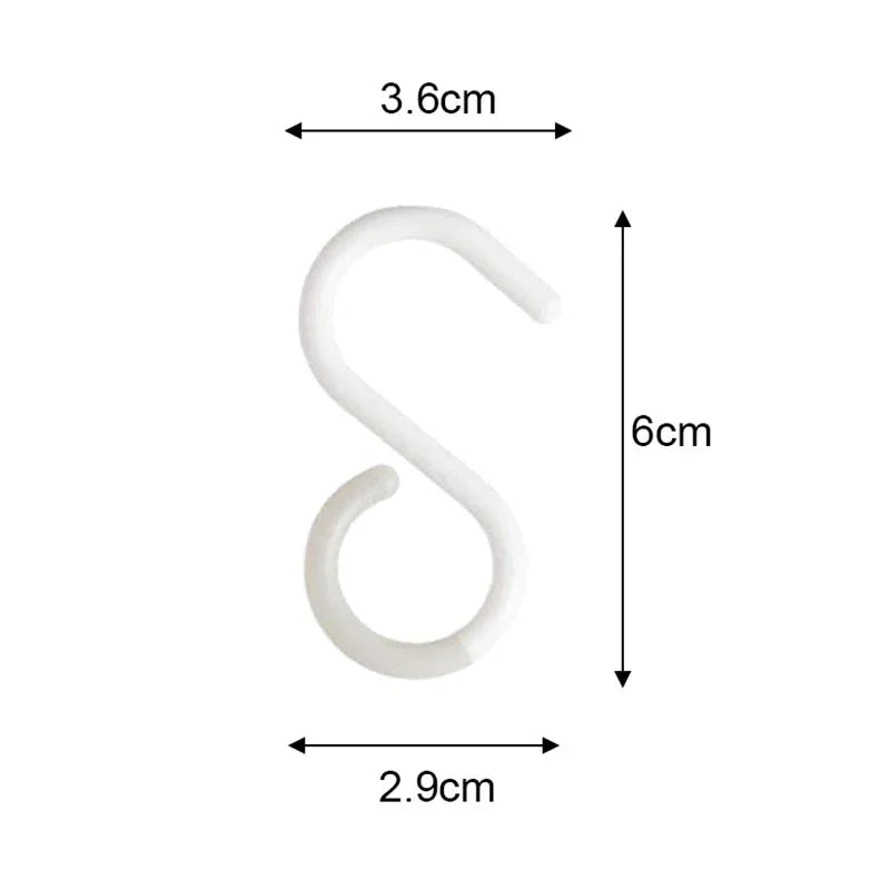 S-Shaped Multi-Purpose Hooks — Flexible Hanging Storage for Wardrobe & Kitchen Accessories