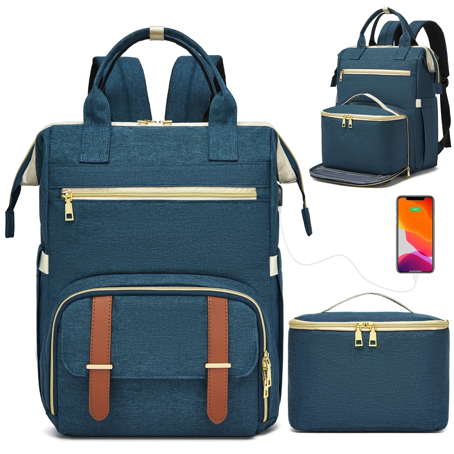 Insulated Lunch Cooler Backpack – Large Capacity Waterproof Picnic & Travel Bag for Outdoor Camping, Multifunctional Food Storage Pack