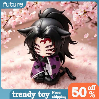 Demon Slayer Kokushibo Chibi Figure - PVC Anime Collectible Desktop Ornament Gift