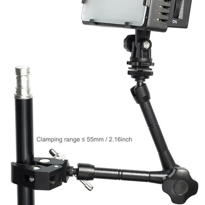 Super Clamp with 7"/11" Adjustable Magic Arm | Articulating Mount for Monitor, LED Light, DSLR Camera, Flash & LCD Video Gear