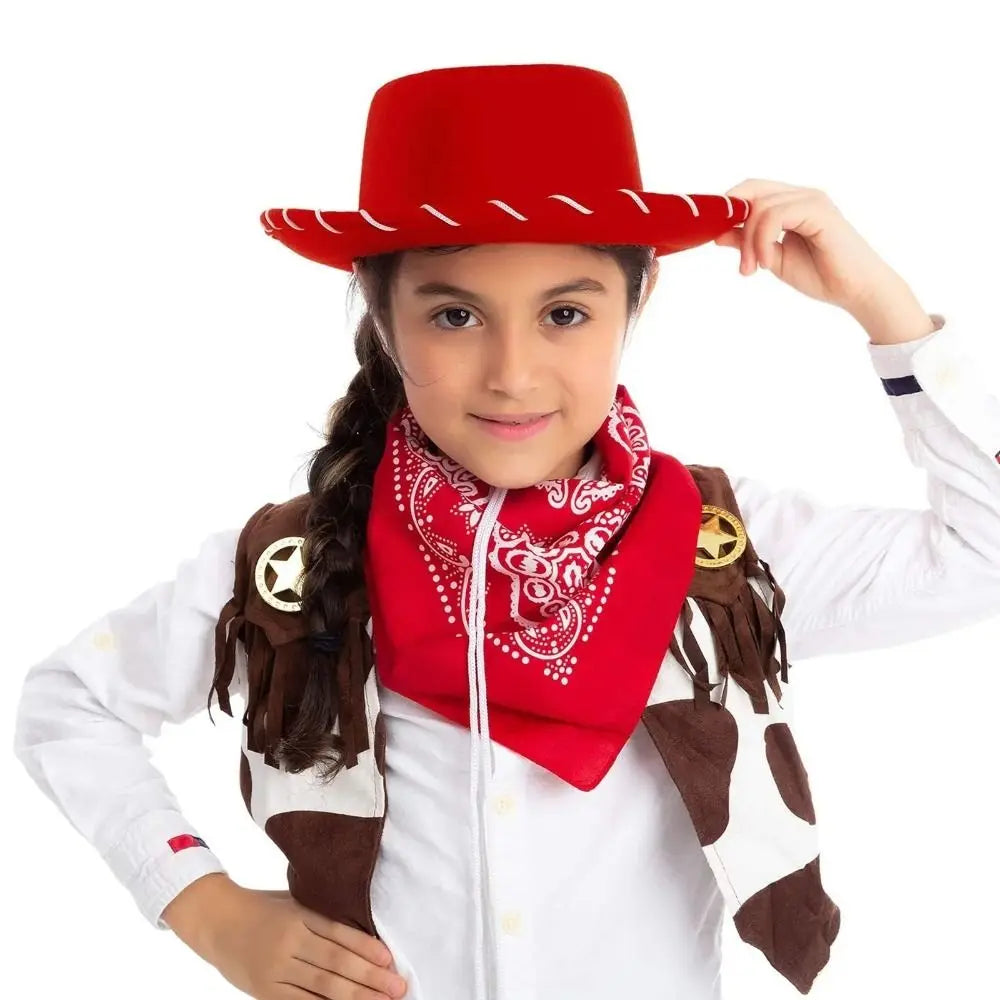 Adjustable Western Cowboy Hat for Kids – Felt Cosplay, Costume Prop, Cowgirl & Princess Party Hat