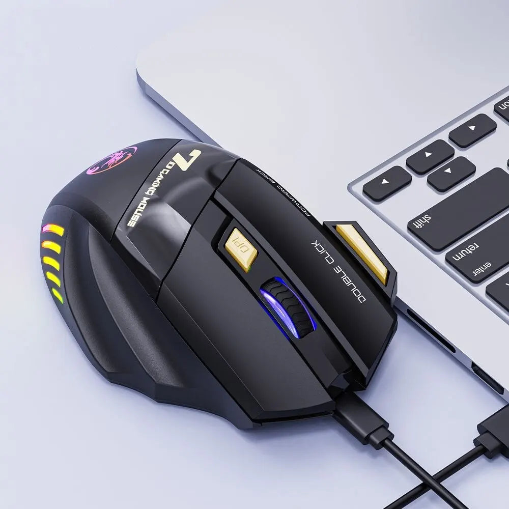 IMICE GW-X7 Wireless Gaming Mouse | 3200DPI, Dual Mode, Rechargeable, 7 Keys, Silent, Bluetooth, 7-Color LED