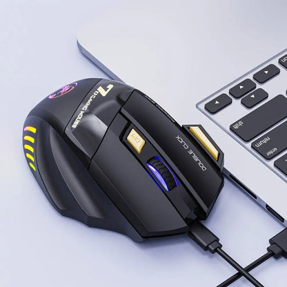IMICE GW-X7 Wireless Gaming Mouse | 3200DPI, Dual Mode, Rechargeable, 7 Keys, Silent, Bluetooth, 7-Color LED