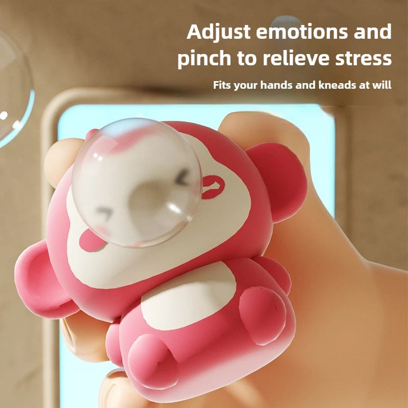 Cute Capybara Squishy Stress Relief Toy – Spitting Bubbles Sensory Squeeze Anti-Anxiety Toy for Kids & Adults Gift