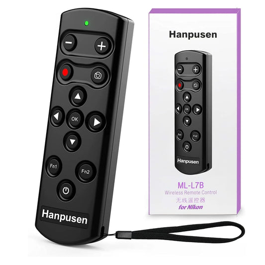 HANPUSEN Bluetooth Wireless Camera Remote for Nikon – Compatible with Zfc, Z30, Z5, Z7II, Z6II, Z50, COOLPIX P1000/P950, A1000, B600, Replacement for ML-L7