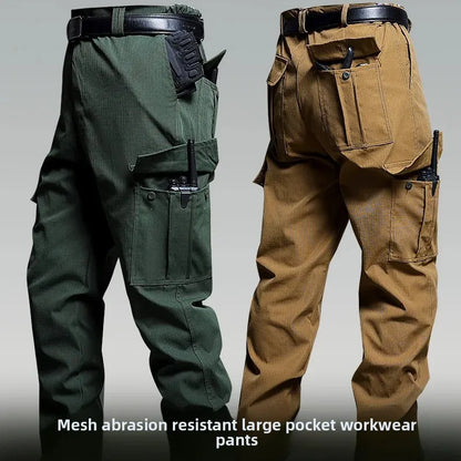 Water Resistant Tactical Work Pants - Multi Pocket Outdoor Military Style Casual Trousers for Men Spring Autumn