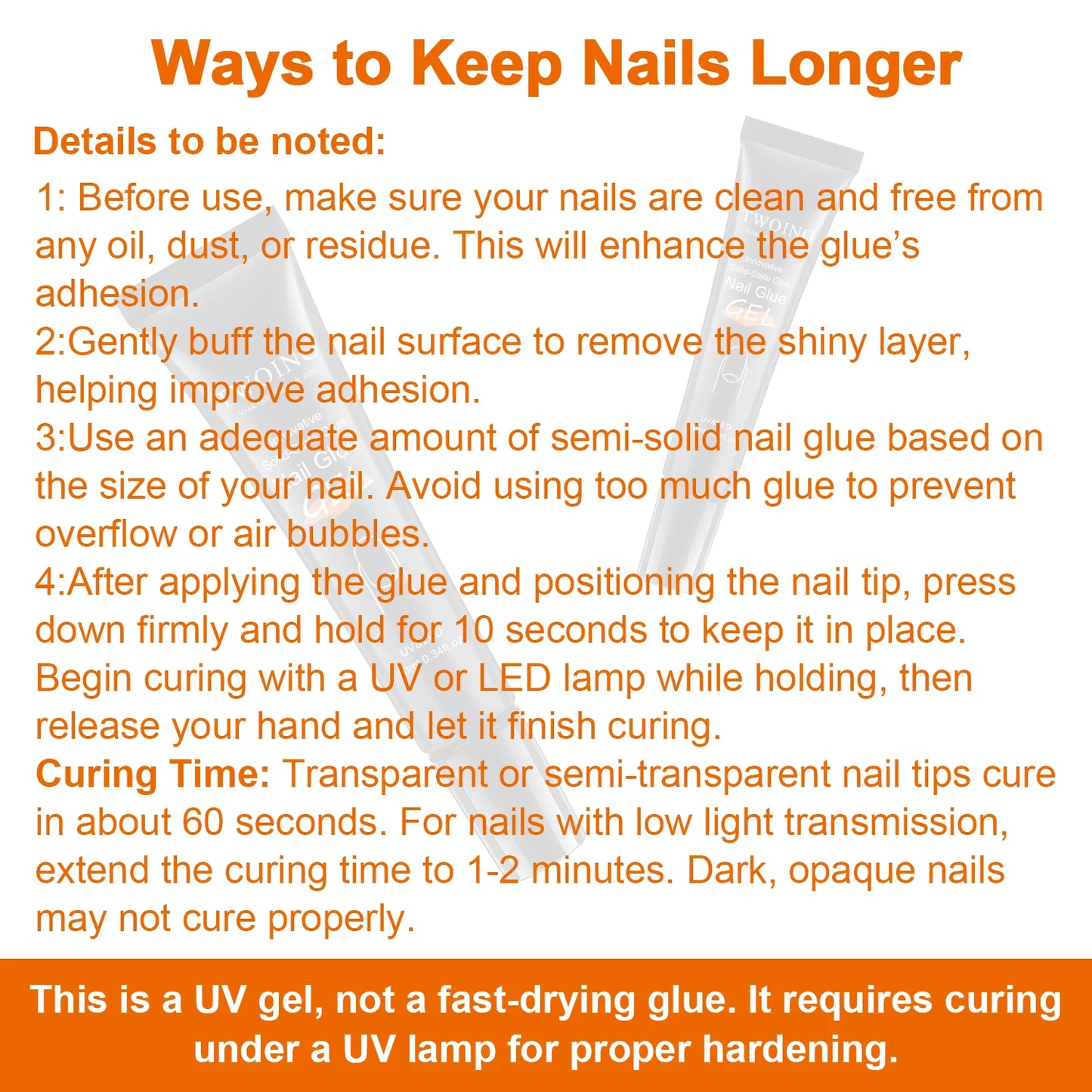 Solid Nail Glue for Press-On Nails – Acrylic Gel Adhesive for Manicure Extensions and Long-Lasting False Nails