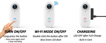 4K UHD Mini Vlog Camera – Wireless WiFi Sports Action Pocket Camcorder
