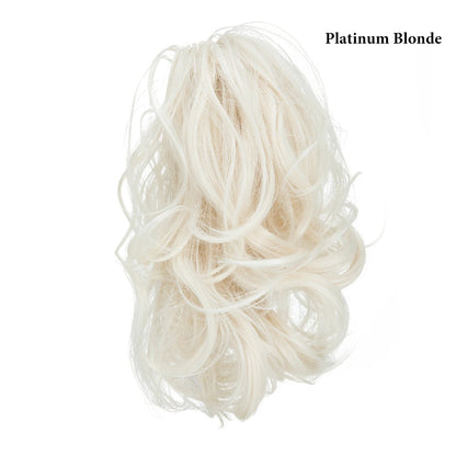 SARLA Premium Synthetic Claw Clip-In Ponytail Extensions – Blonde Hairpiece, Fake Pigtail Hair Bun for Women P026