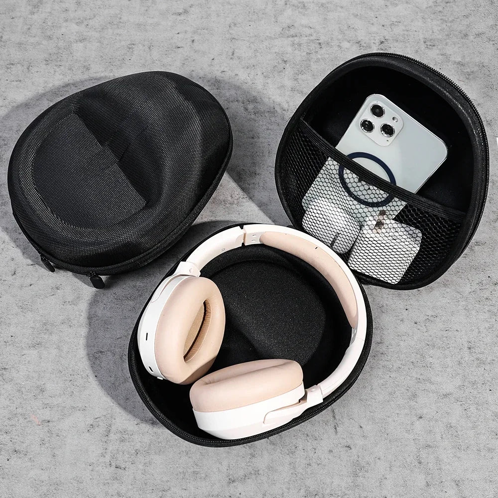 Shockproof EVA Headphone Case for Sony WH-1000XM4 – High-Capacity Protective Storage Bag for Earphones & Headsets
