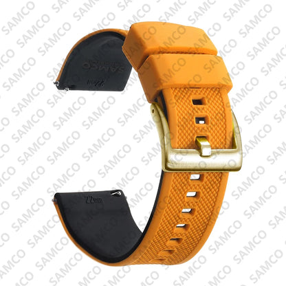 Premium Silicone Watch Band - Quick Release Rubber Replacement Strap for 18mm 20mm 22mm Watches