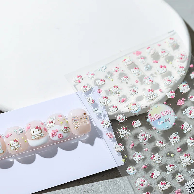 Cute Snoopy 5D Nail Stickers – Cartoon Anime Nail Art Decoration