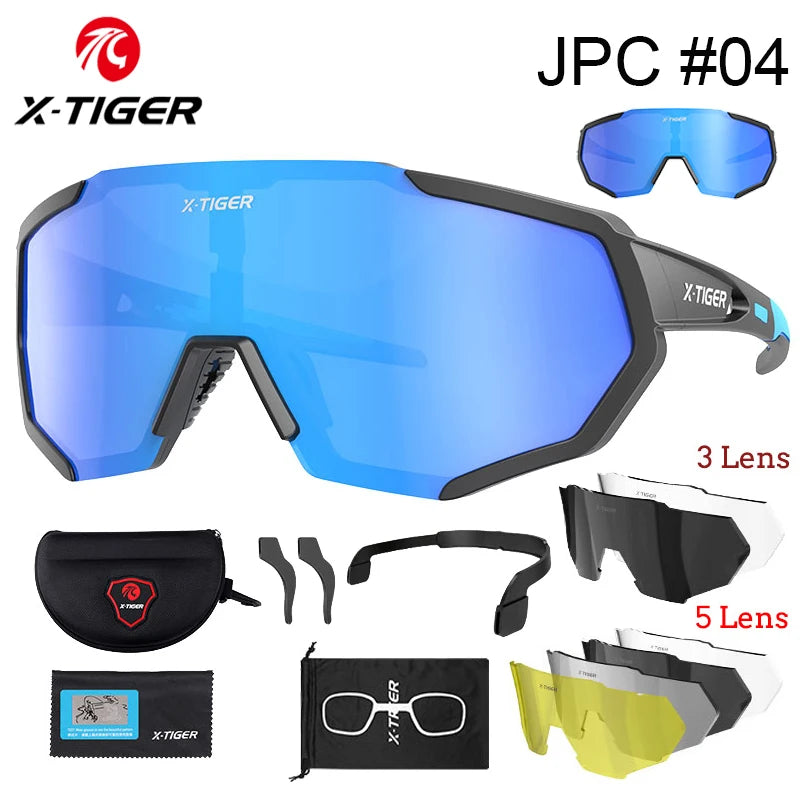 X-TIGER Polarized Cycling Glasses — Photochromic MTB & Road Bike Sunglasses for Sports