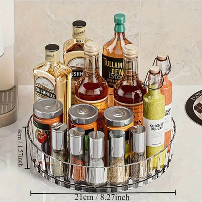 360° Rotating Spice Rack Organizer – Desktop Storage Box for Kitchen & Bathroom, Easy Access Countertop Storage