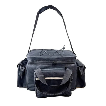 50x30x25cm Waterproof Nylon Fishing Bag – Large Capacity Multi-Purpose Two-Layer Shoulder Tackle Bag for Outdoors