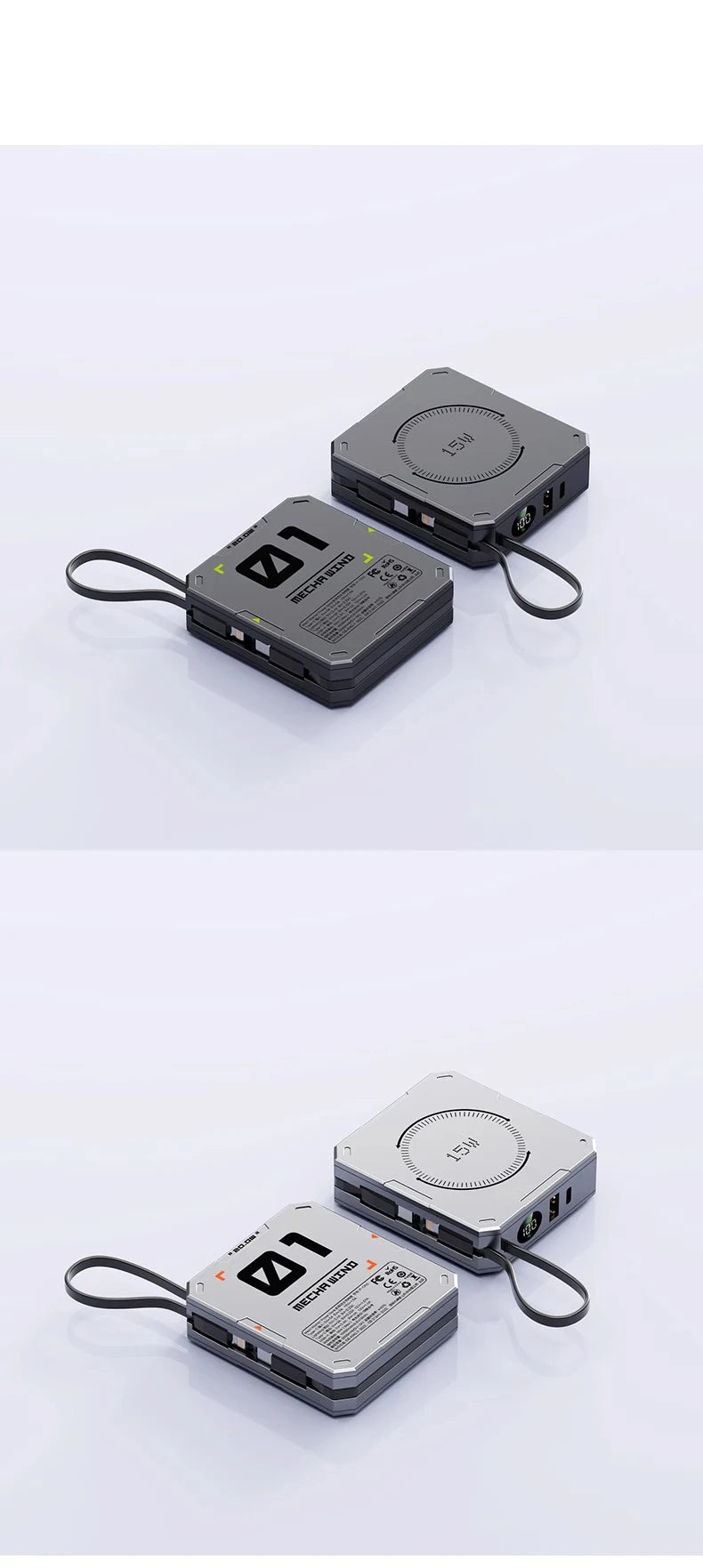 10000mAh Magnetic Wireless Power Bank - 22.5W Fast Charging, Portable Mini External Battery Charger with Cable for Xiaomi