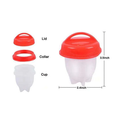 Silicone Egg Boiler Set: 3/6pcs Fast & Non-Stick Cook Cups