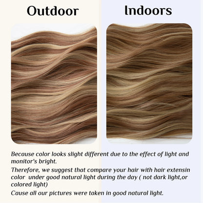 SARLA Synthetic Long Wavy Clip-In Hair Extensions 22" Thick Hairpiece for Women – Brown, Blonde, Black