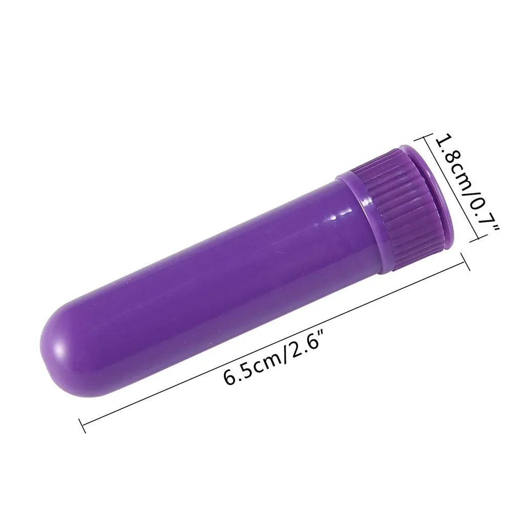 50/80/100 Sets Empty Nasal Inhaler Tubes – Portable Black & White Plastic Inhalers with Cotton Wicks for Essential Oils