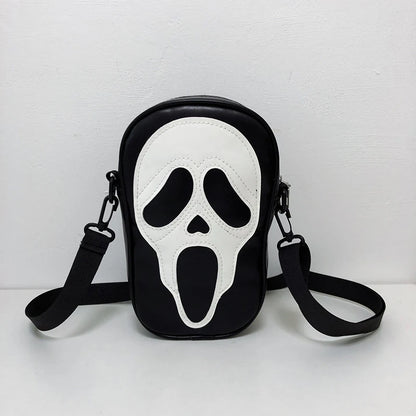 Halloween Ghost Crossbody Bag — Skull Shoulder Bag for Women & Girls, Y2K Punk Hiphop Skeleton Handbag