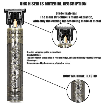 T9 Electric Hair Clipper & Beard Trimmer — 0mm Precision Body Hair Shaver for Men, Professional Haircut & Grooming