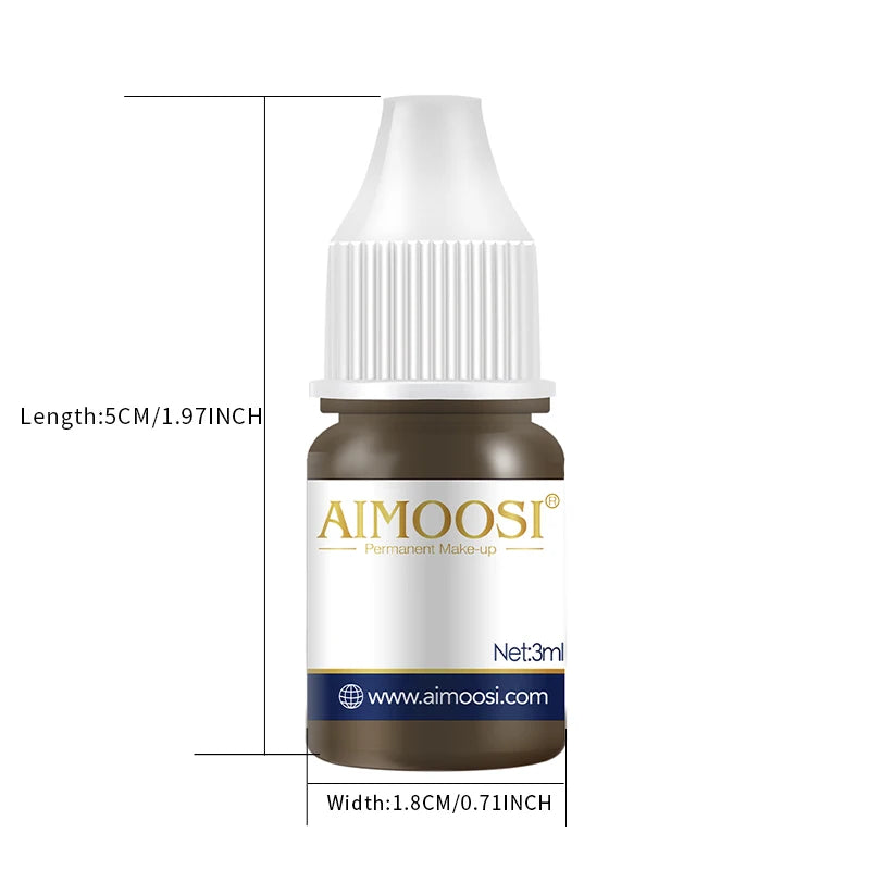 3ml Milk Tea Pigment Ink – Semi-Permanent Makeup Colors for Eyebrow, Eyeliner & Lip Microblading