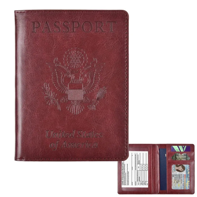Leather Car Registration & Insurance Holder – Men's Driving License Cover, Auto Documents & Credit Card Storage Bag