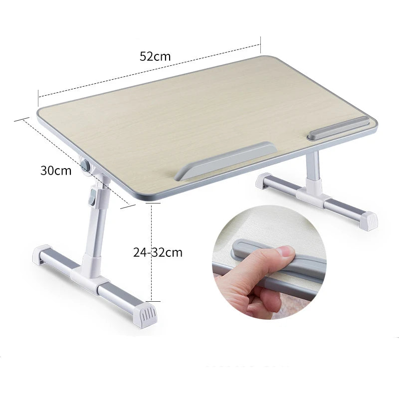 Multi-Functional Adjustable Foldable Laptop Desk – Portable Bed & Sofa Study Table Stand for Laptop Work, Reading & Serving Use