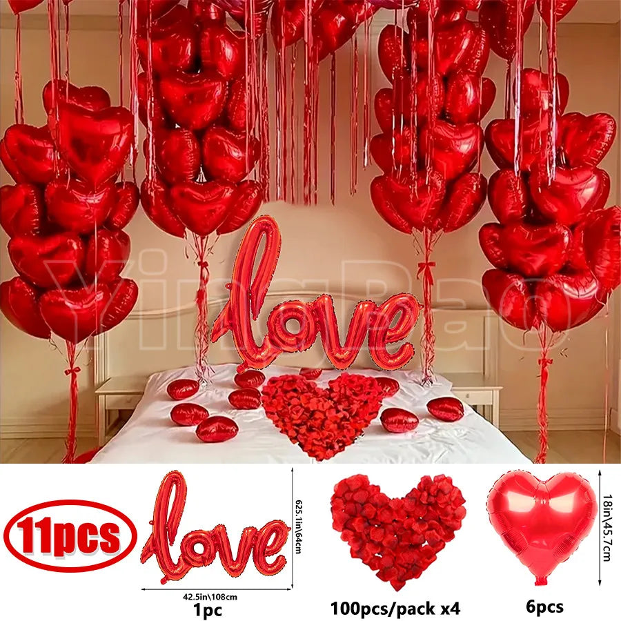 60in Standing Teddy Bear Balloon – Cute Love-Shaped Decoration for Romantic Valentine’s Day, Proposal, Wedding & Birthday Party