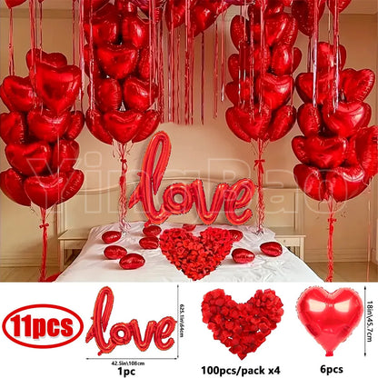 60in Standing Teddy Bear Balloon – Cute Love-Shaped Decoration for Romantic Valentine’s Day, Proposal, Wedding & Birthday Party