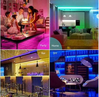 5M USB LED Strip Light - 5V SMD 3528 Waterproof Ribbon Light for Cabinets, Ceilings & Home Decor